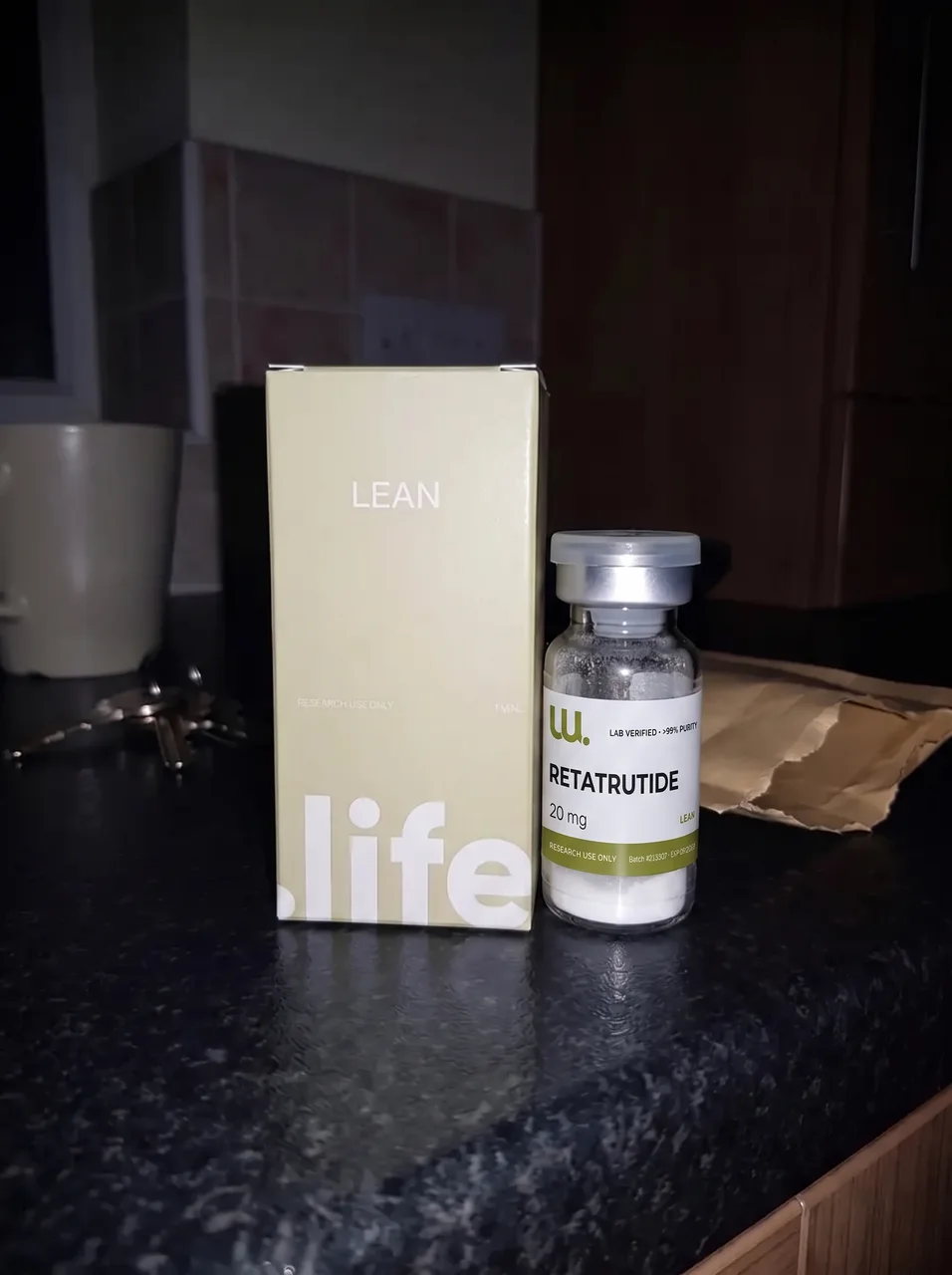 Photo shared by Lena V. with their Retatrutide order.